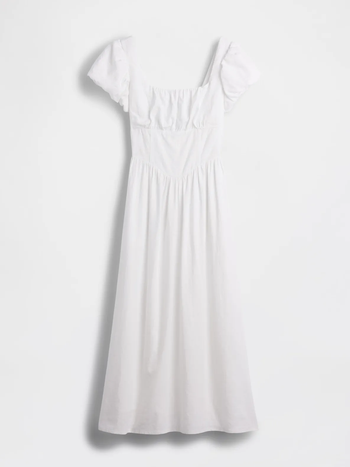 Linen-Blend Drop-Waist Maxi Dress