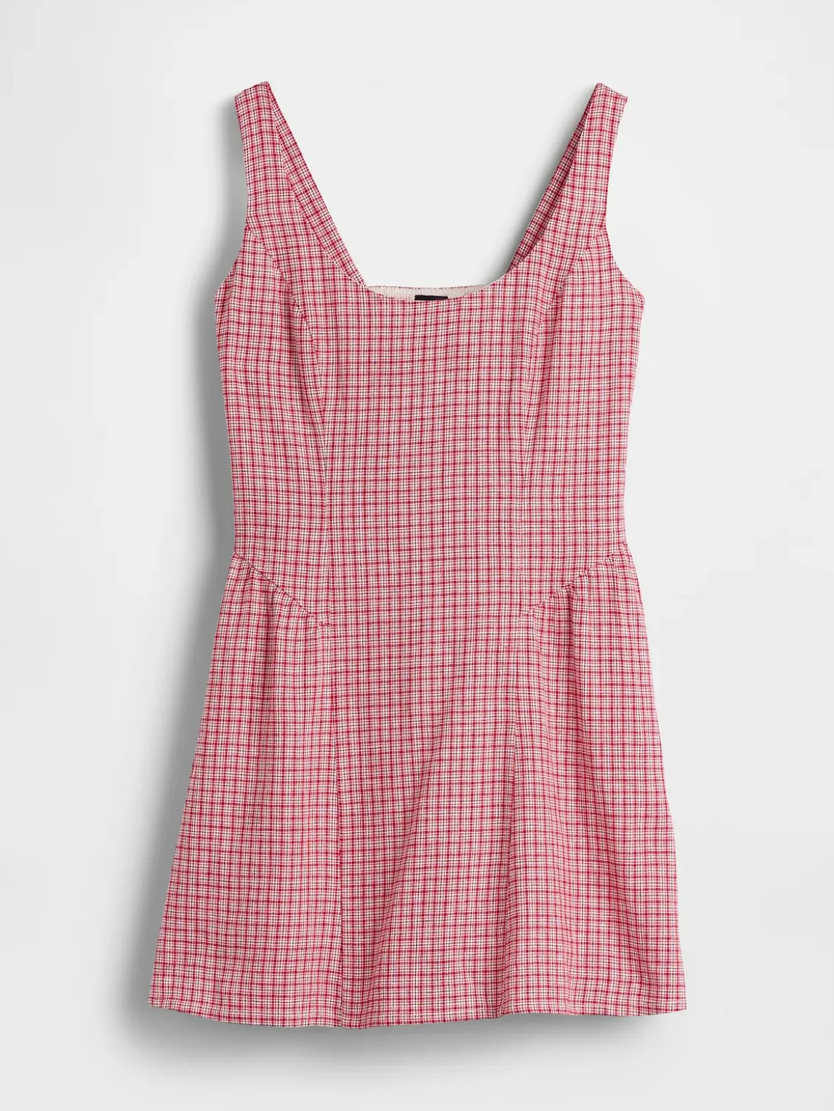 Linen-Blend Drop-Waist Mini Dress
