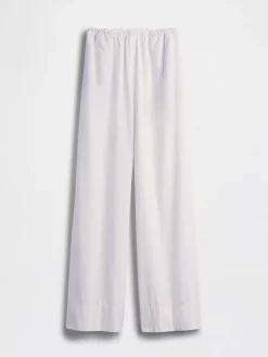 Linen-Blend Easy Wide-Leg Pants