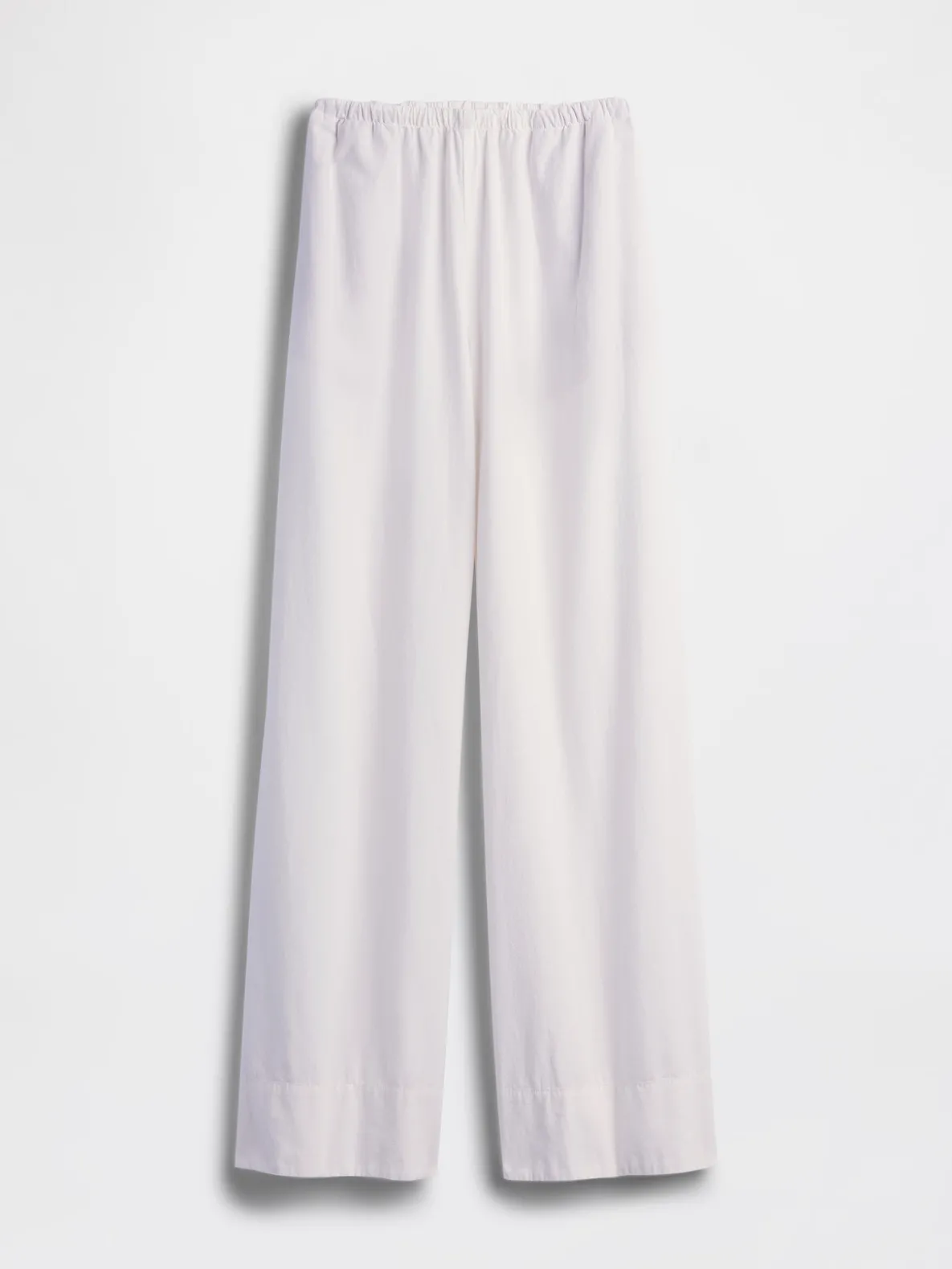Linen-Blend Easy Wide-Leg Pants