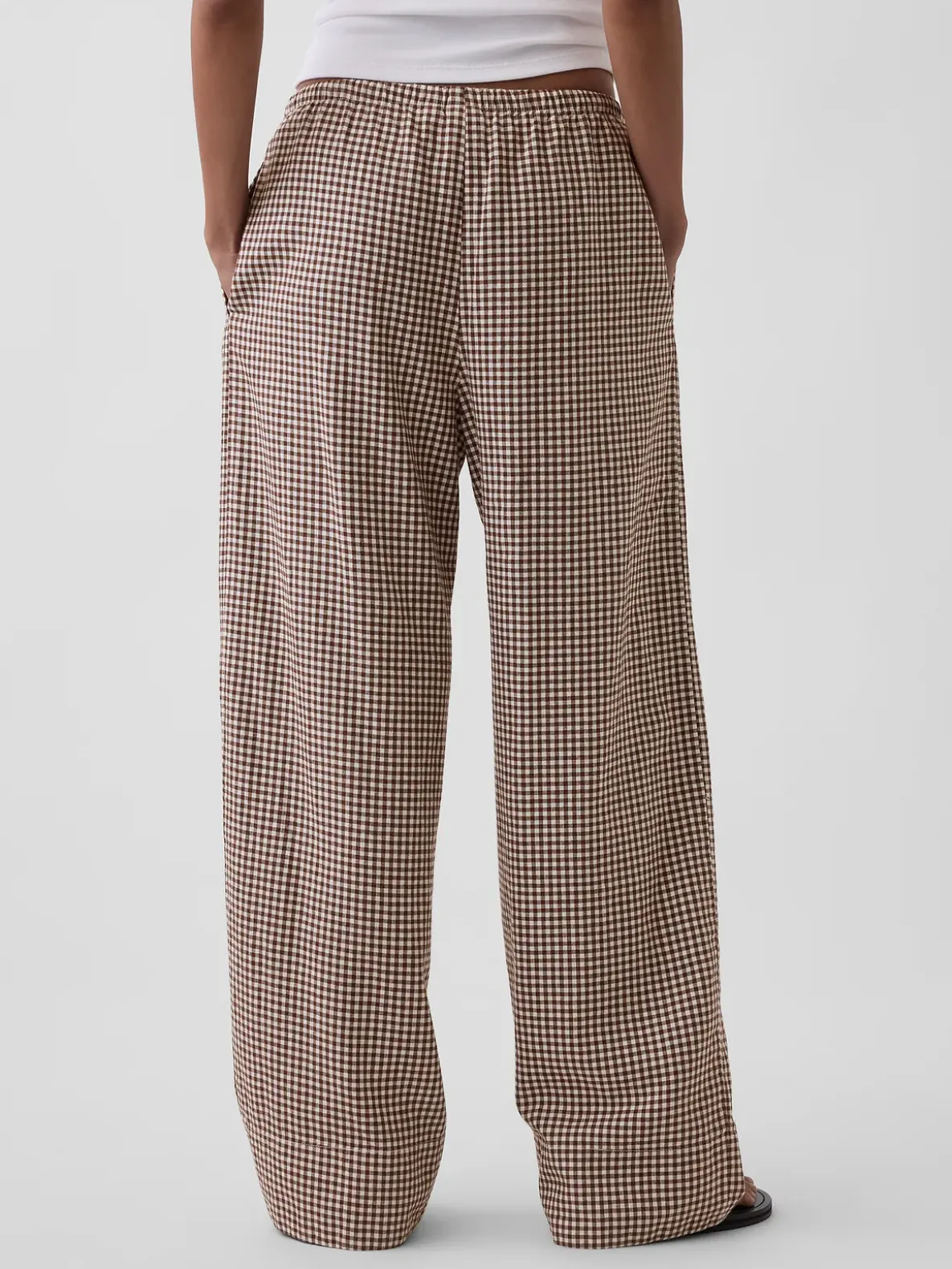 Linen-Blend Easy Wide-Leg Pants