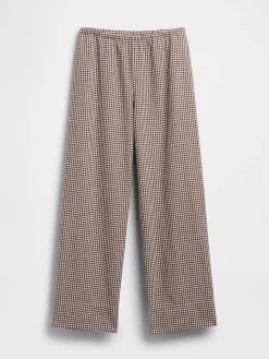 Linen-Blend Easy Wide-Leg Pants