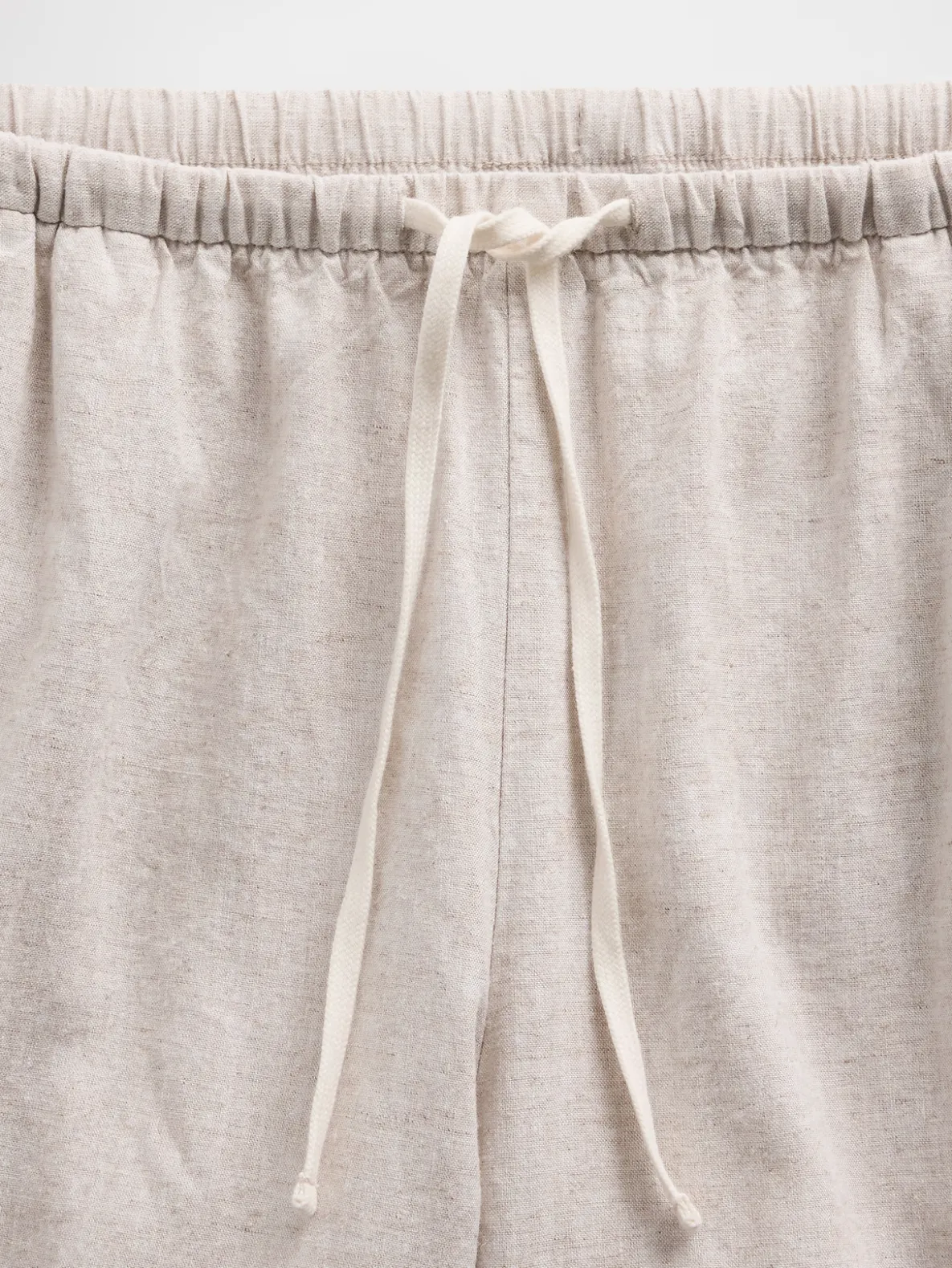 Linen-Blend Easy Wide-Leg Pants
