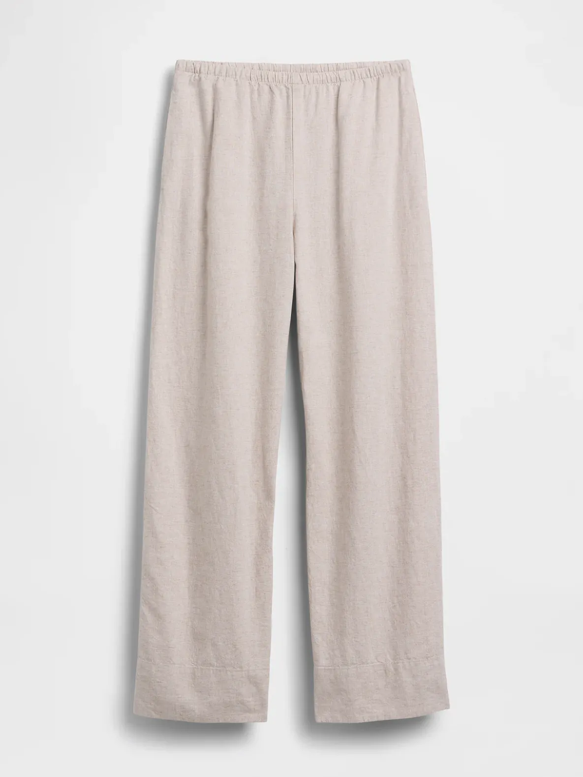 Linen-Blend Easy Wide-Leg Pants