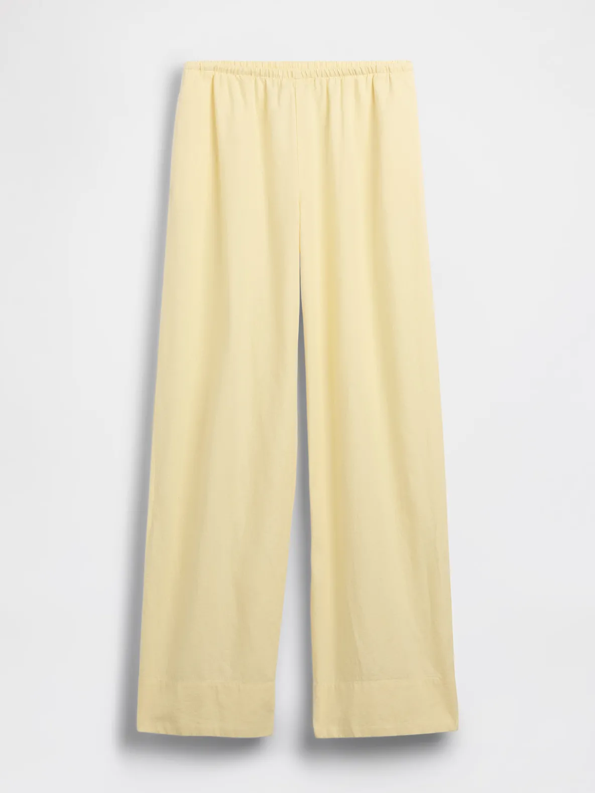 Linen-Blend Easy Wide-Leg Pants