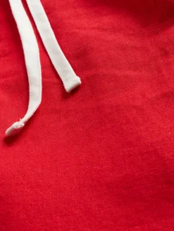Linen-Blend Halter Mini Dress
