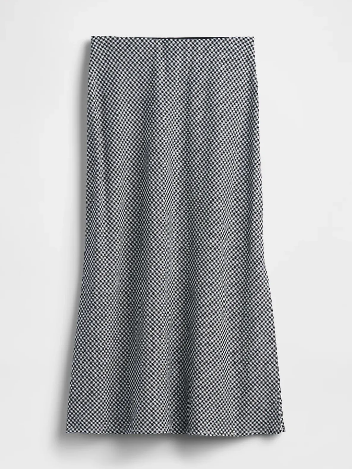 Linen-Blend Maxi Slip Skirt