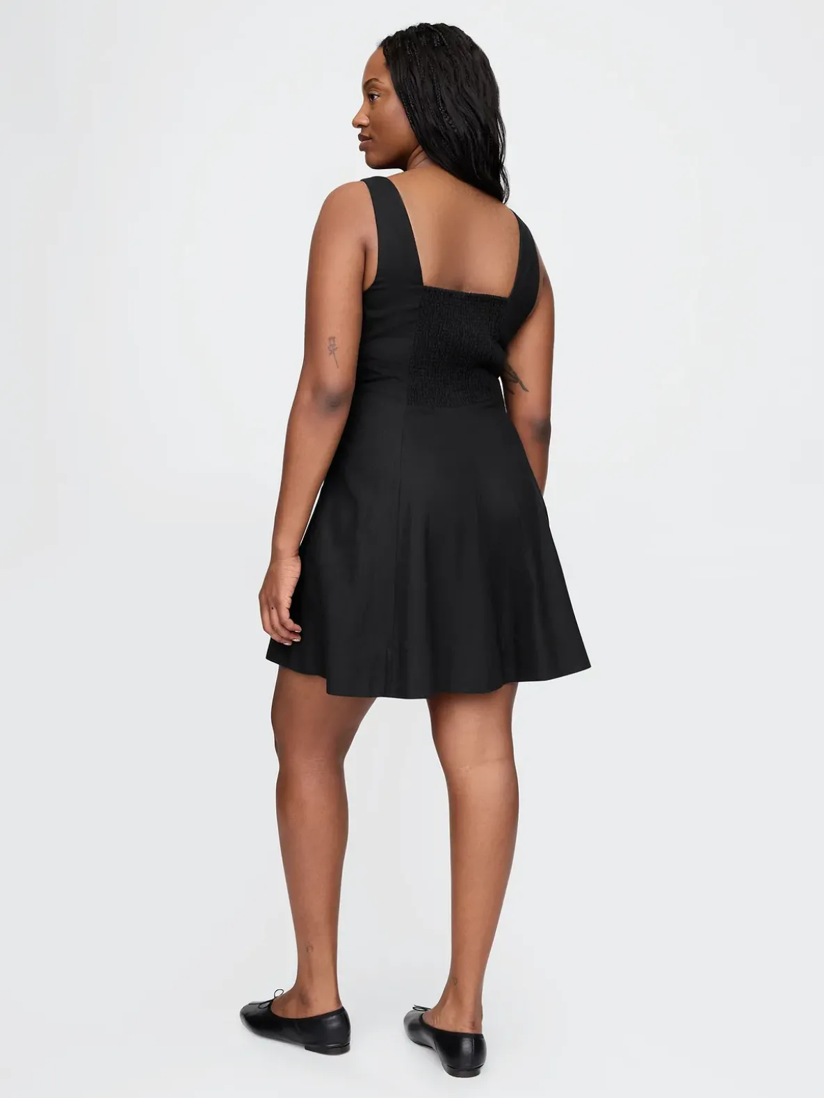 Linen-Blend Mini Dress