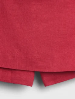 Linen-Blend Mini Skort