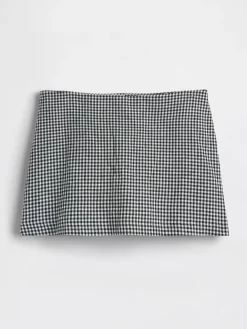 Linen-Blend Mini Skort