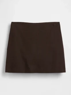 Linen-Blend Mini Skort