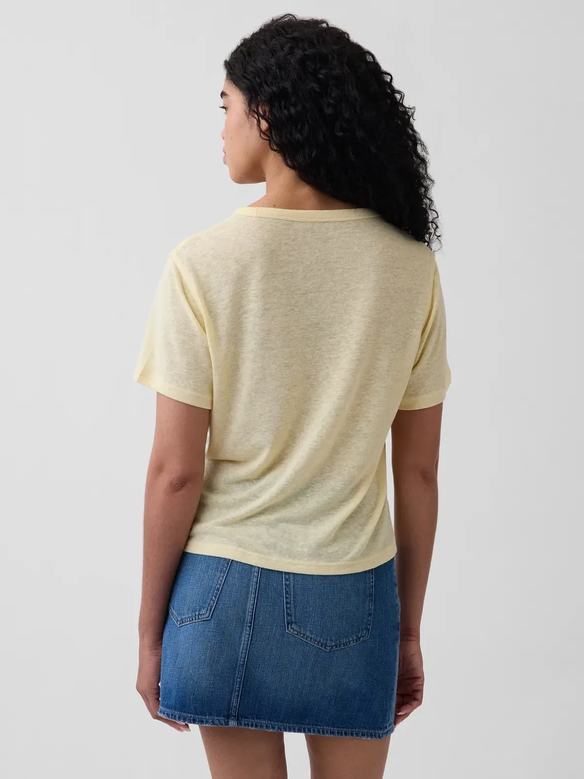 Linen-Blend Relaxed T-Shirt