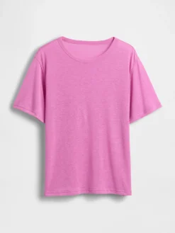 Linen-Blend Relaxed T-Shirt