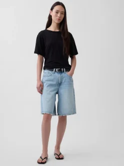 Linen-Blend Relaxed T-Shirt
