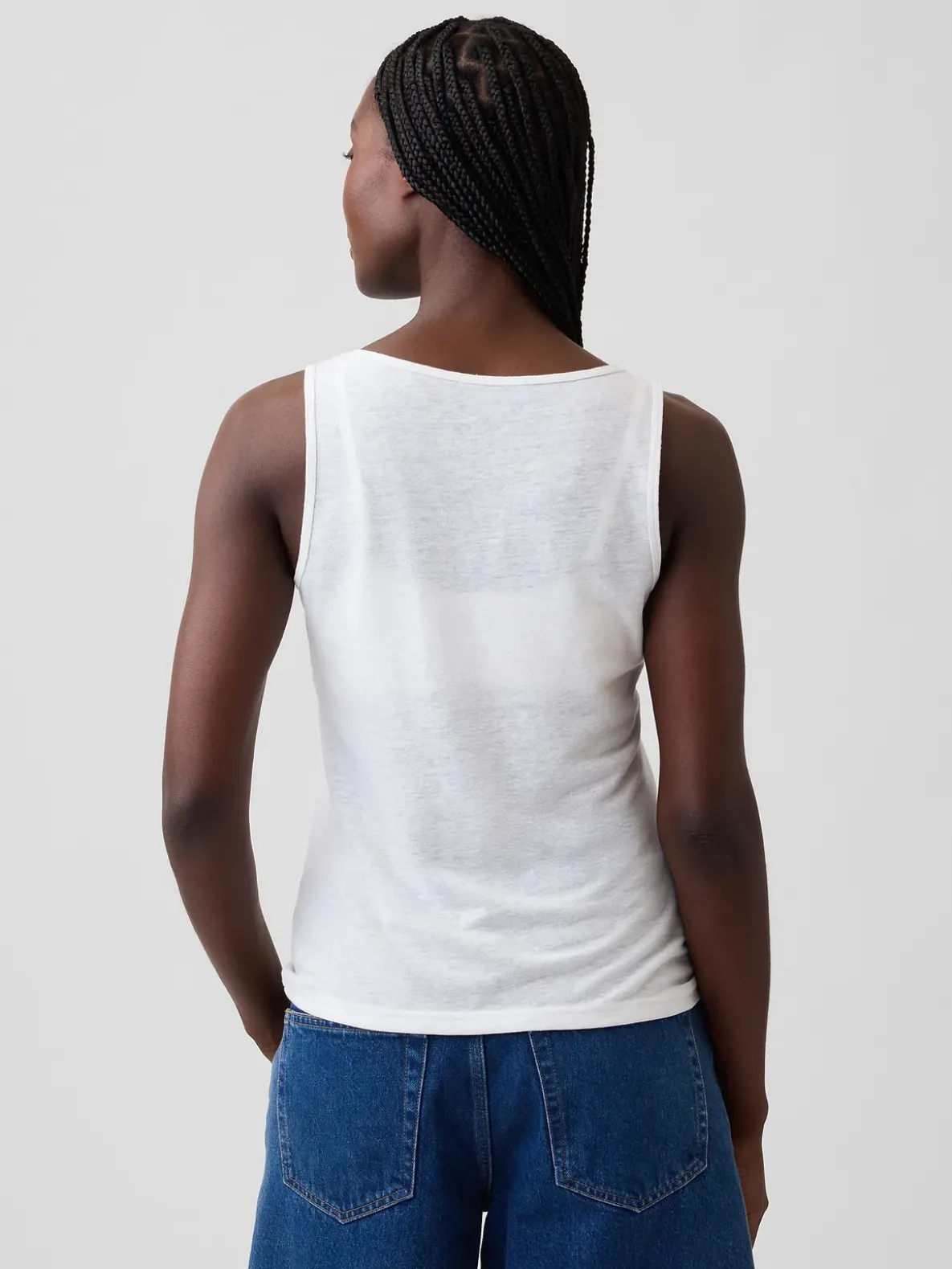 Linen-Blend Tank Top