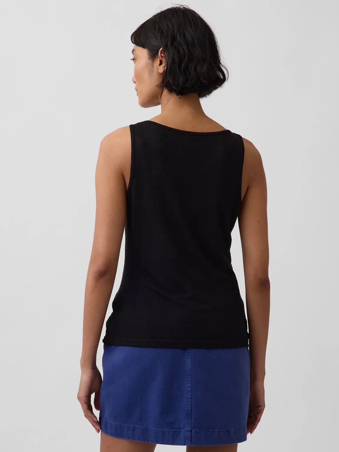 Linen-Blend Tank Top