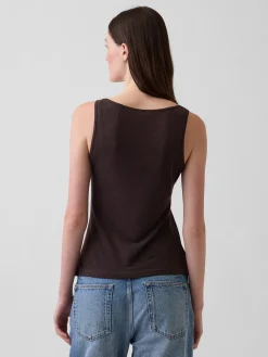 Linen-Blend Tank Top