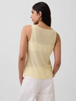 Linen-Blend Tank Top
