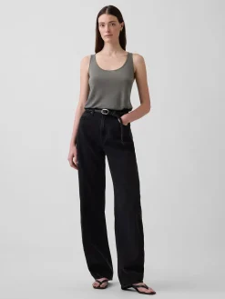 Linen-Blend Tank Top