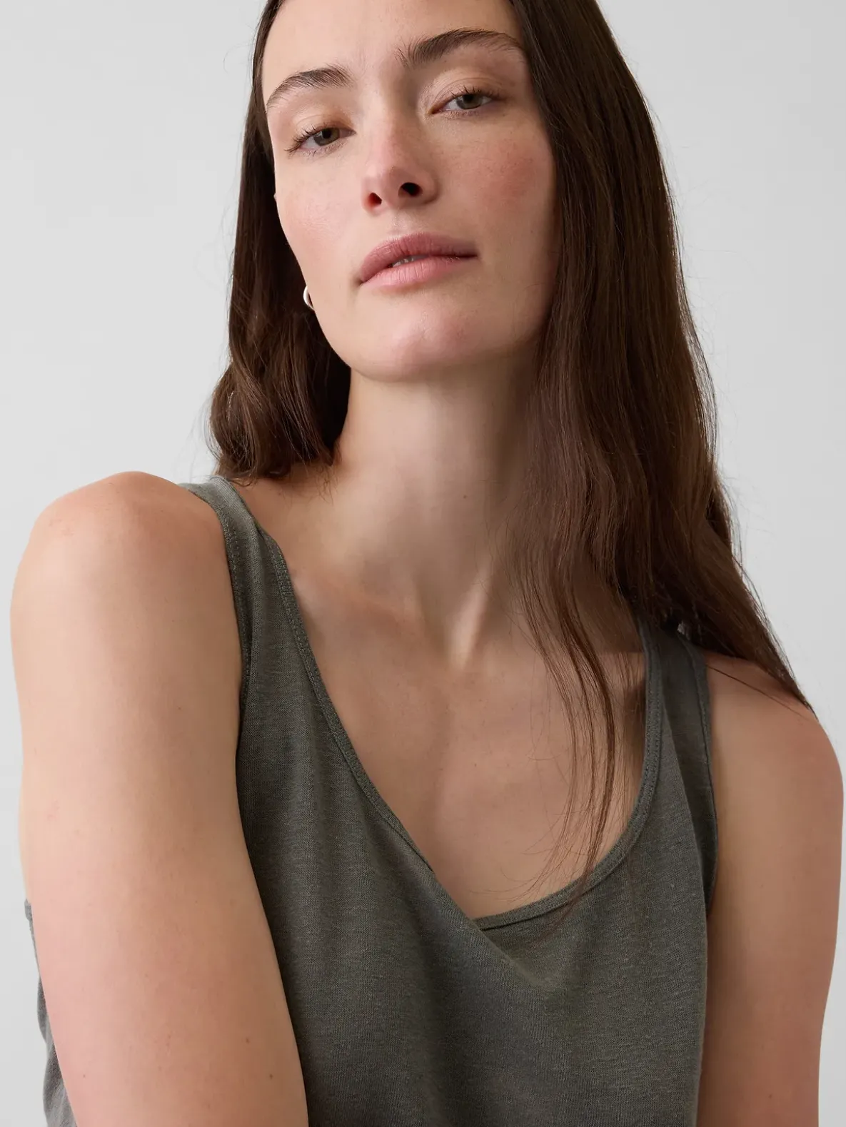 Linen-Blend Tank Top