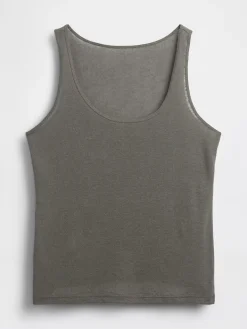 Linen-Blend Tank Top