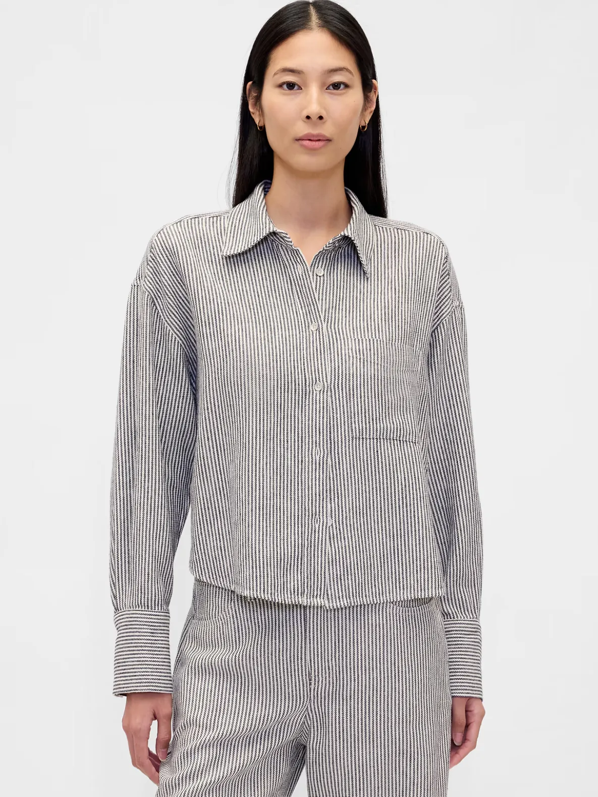 Linen-Cotton Oversized Shirt