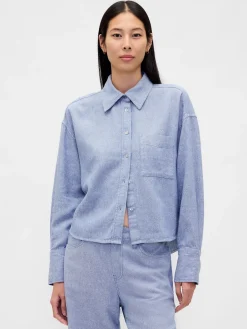 Linen-Cotton Oversized Shirt