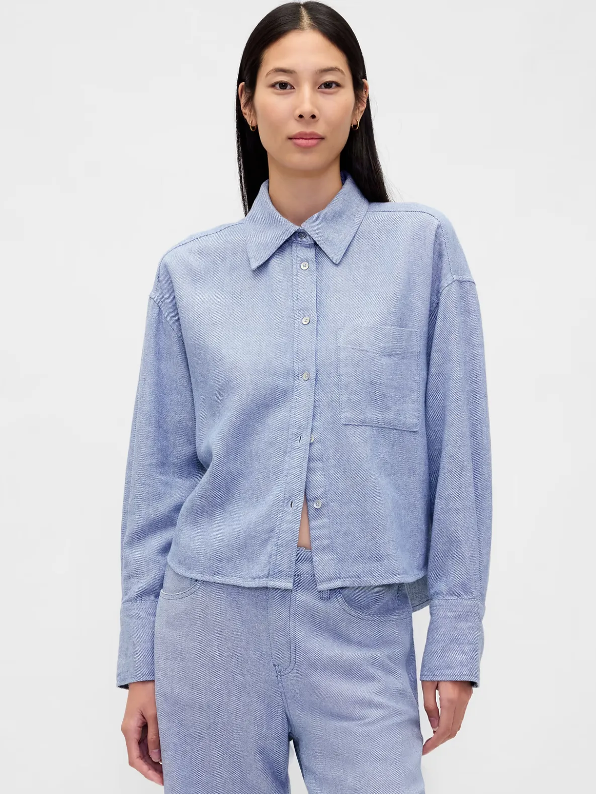 Linen-Cotton Oversized Shirt