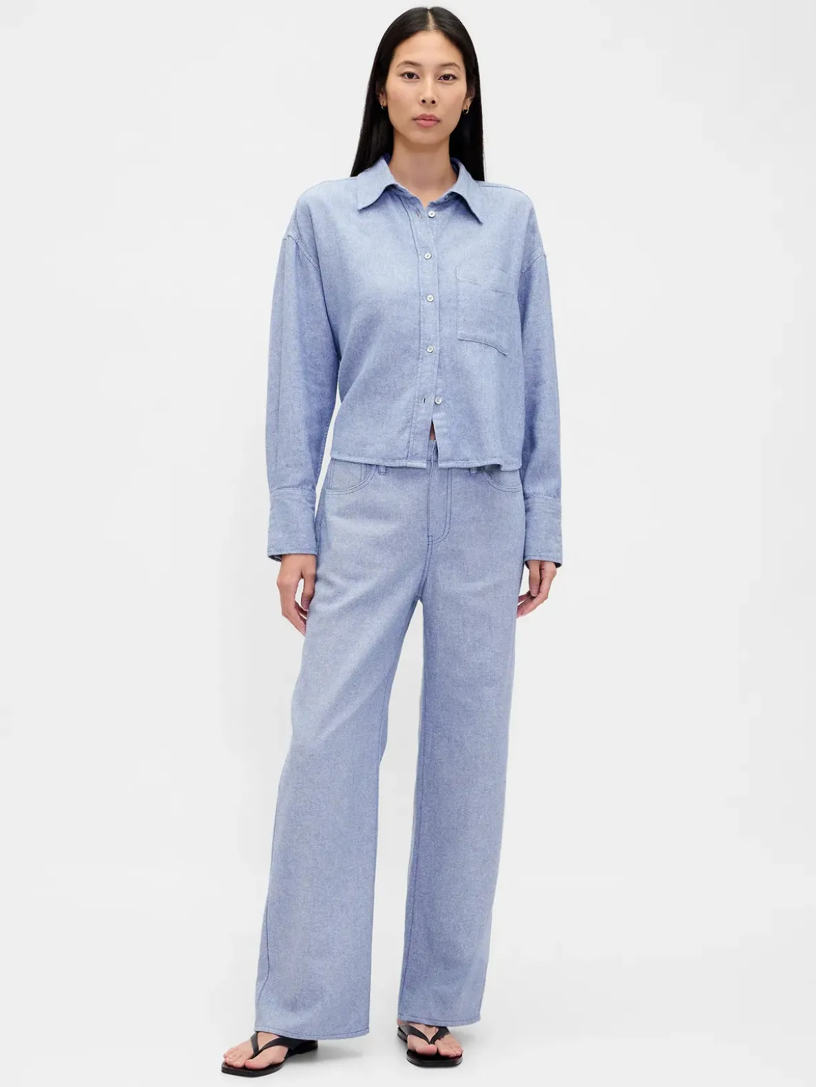 Linen-Cotton Oversized Shirt