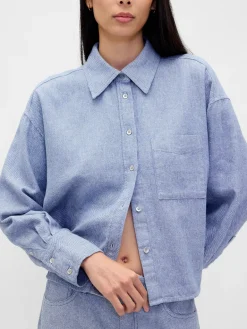 Linen-Cotton Oversized Shirt