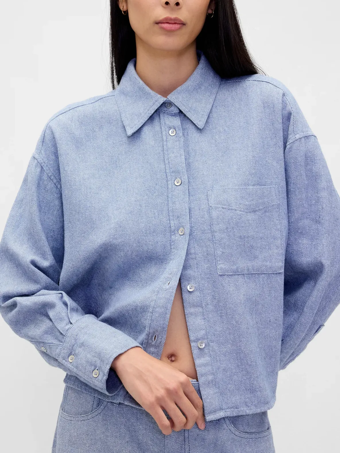 Linen-Cotton Oversized Shirt
