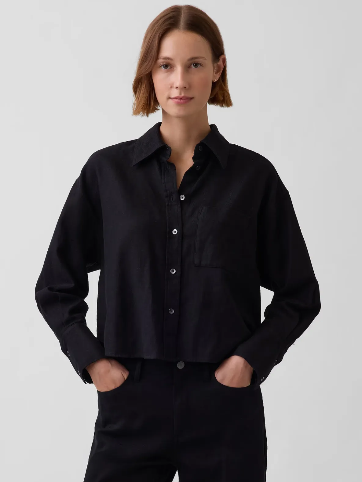 Linen-Cotton Oversized Shirt