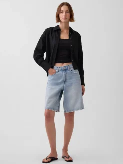 Linen-Cotton Oversized Shirt
