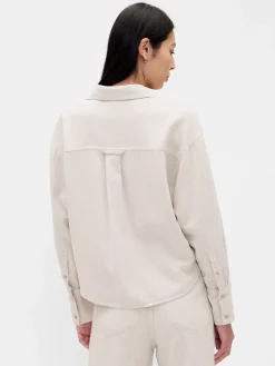Linen-Cotton Oversized Shirt