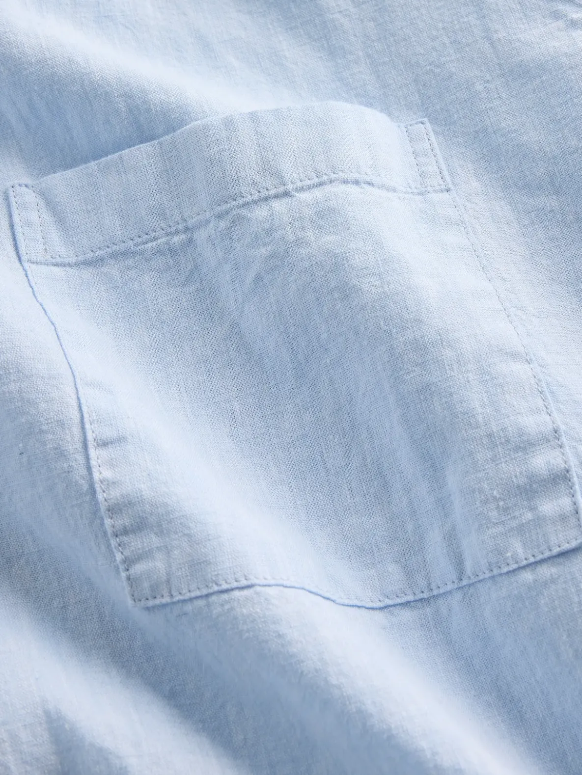 Linen-Cotton Relaxed Straight-Hem Shirt