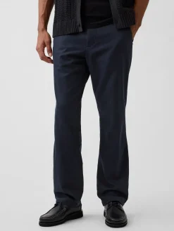 Linen-Cotton Relaxed Straight Trousers
