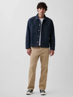Linen-Cotton Relaxed Straight Trousers