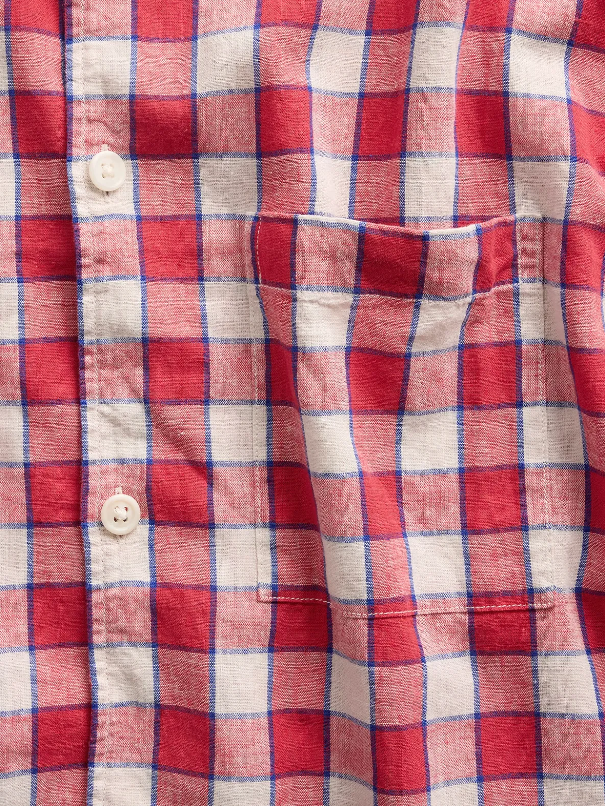 Linen-Cotton Relaxed Straight-Hem Shirt