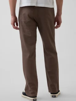 Linen-Cotton Relaxed Straight Pants