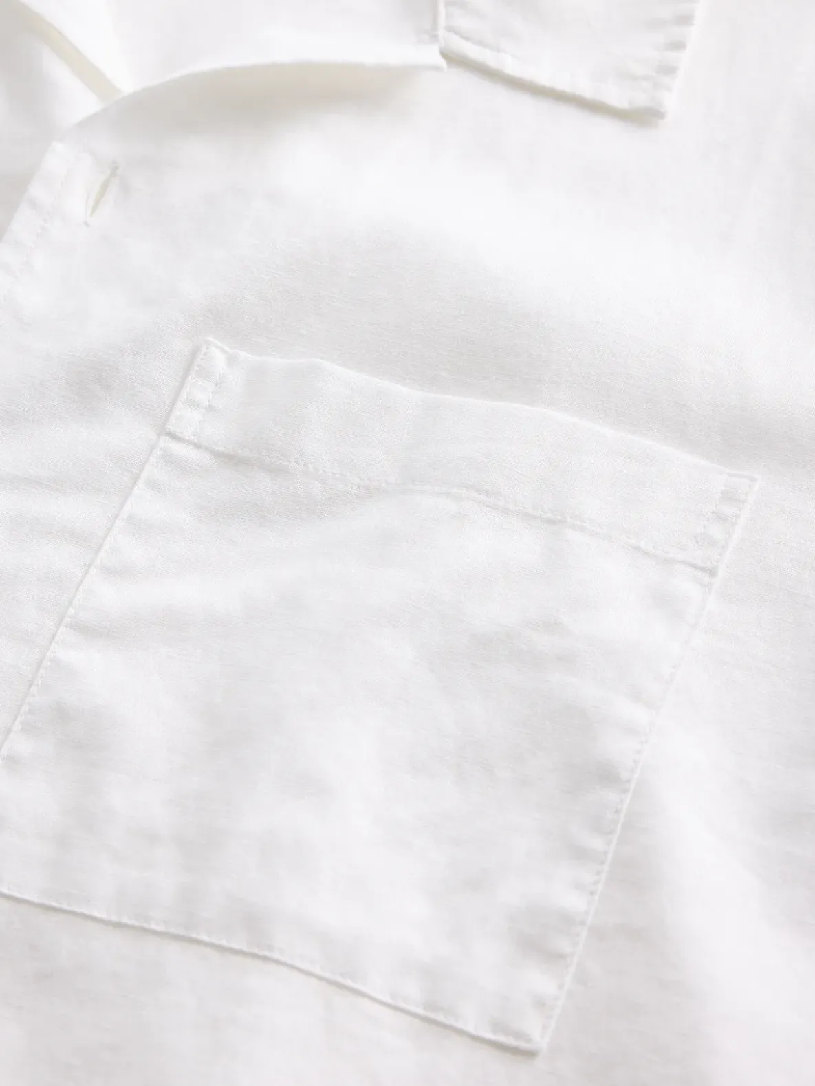 Linen-Cotton Relaxed Straight-Hem Shirt