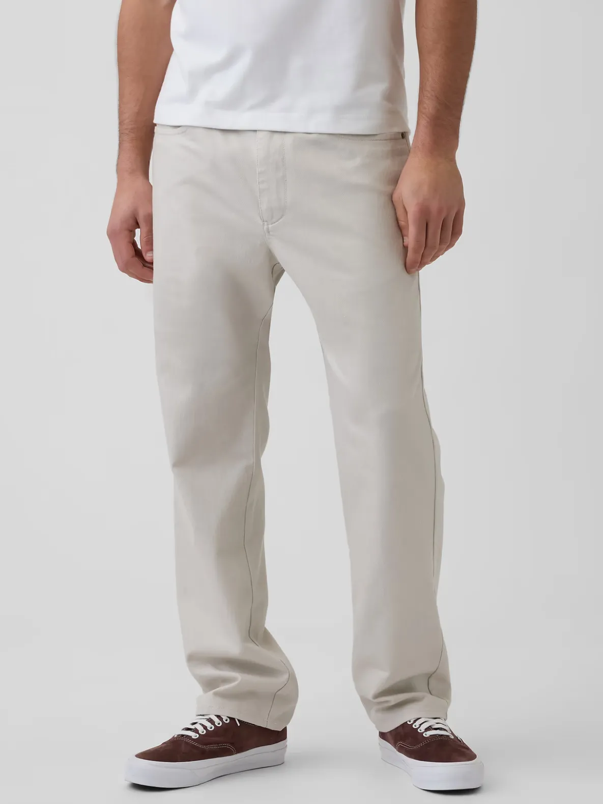 Linen-Cotton Relaxed Straight Pants