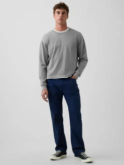 Linen-Cotton Relaxed Straight Pants