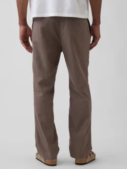 Linen-Cotton Relaxed Taper Easy Pants