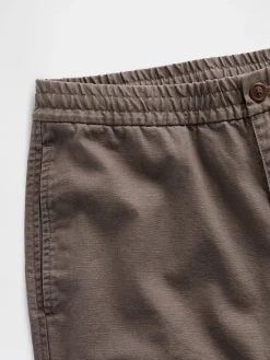 Linen-Cotton Relaxed Taper Easy Pants