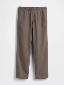 Linen-Cotton Relaxed Taper Easy Pants