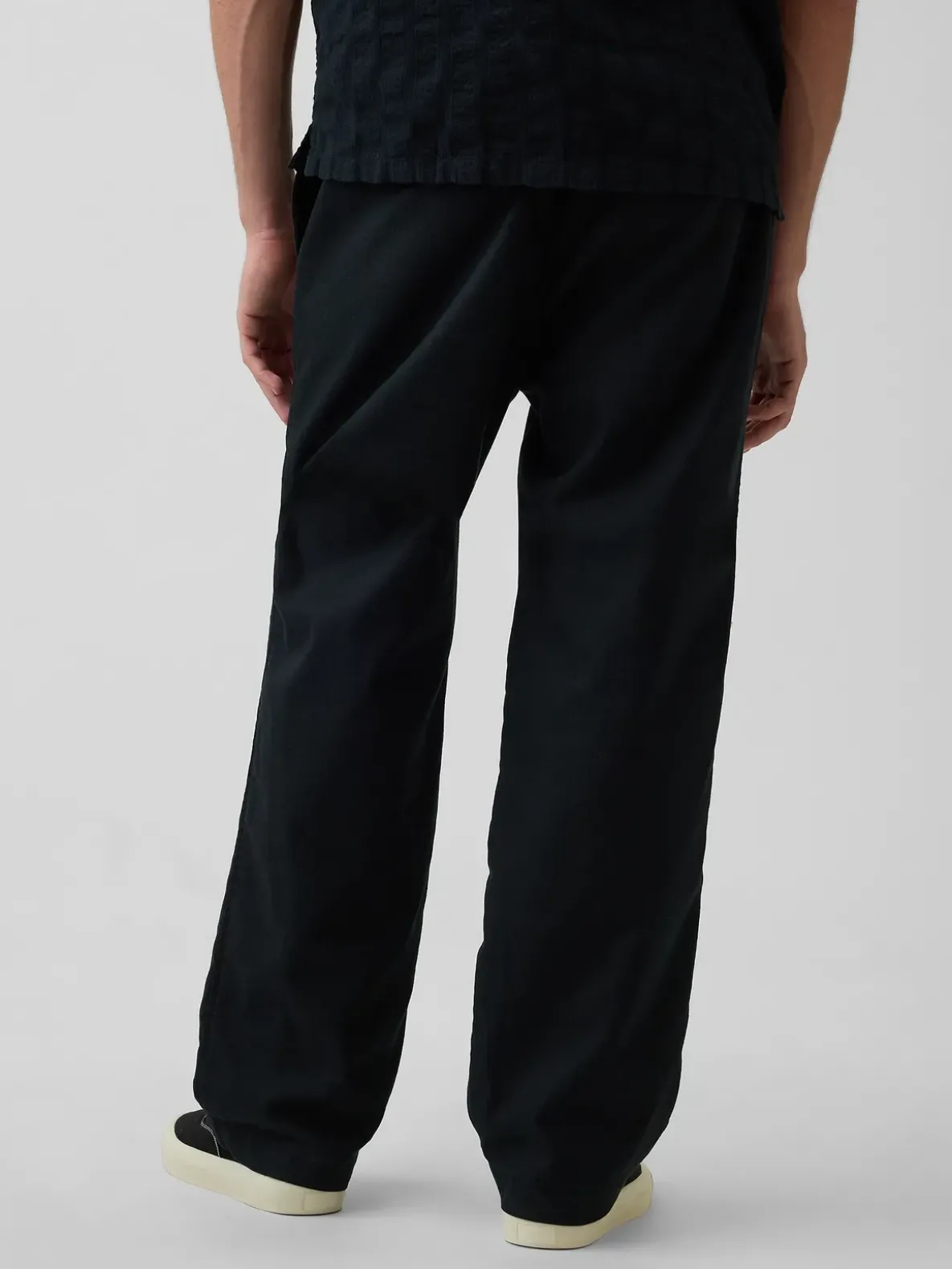 Linen-Cotton Relaxed Taper Easy Pants