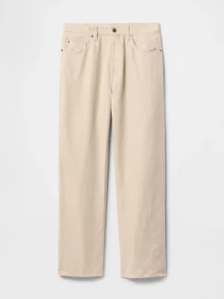 Linen-Cotton '90s Loose Herringbone Pants