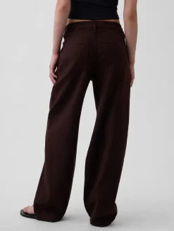 Linen-Cotton Wide-Leg Pants