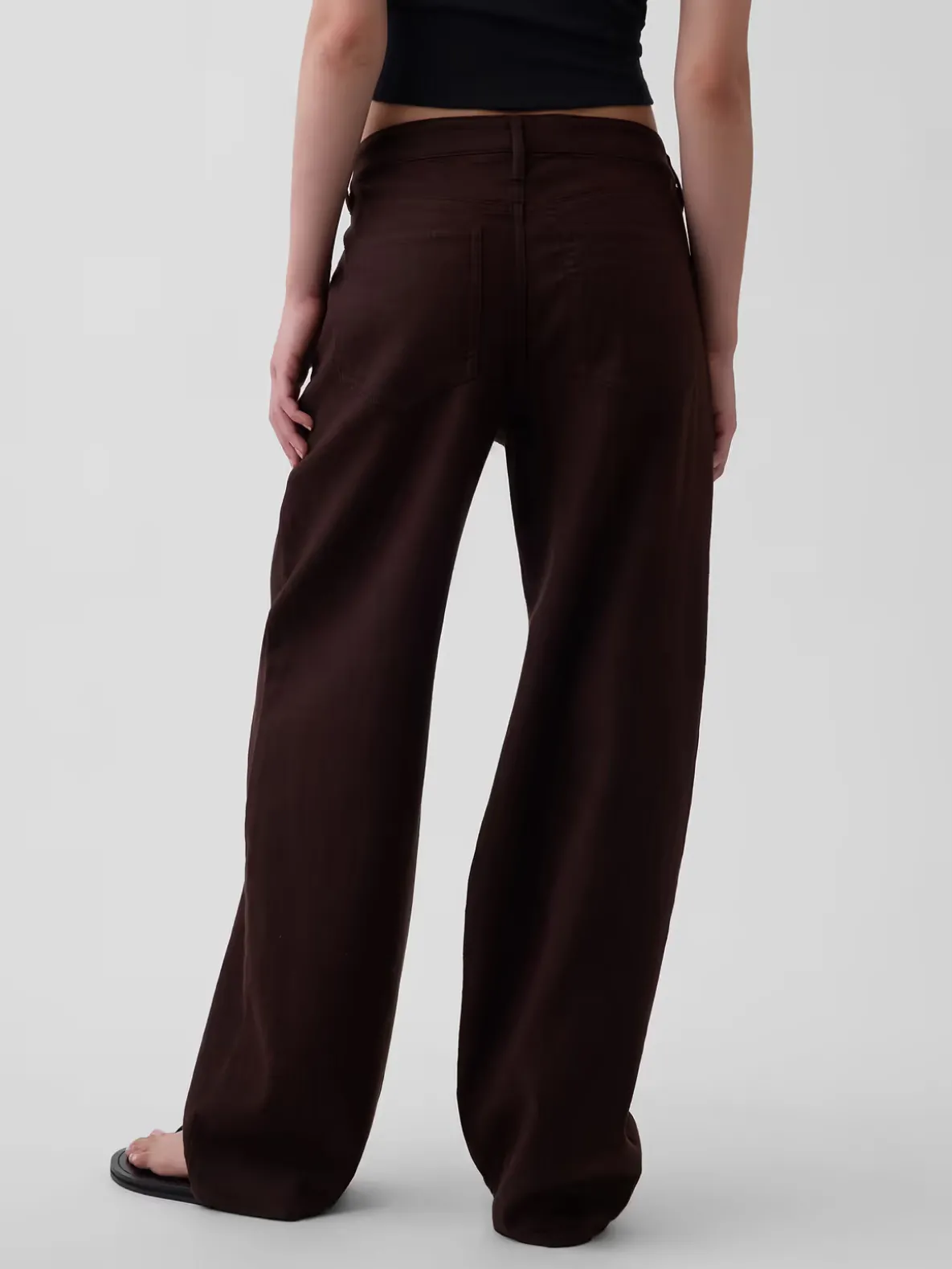 Linen-Cotton Wide-Leg Pants
