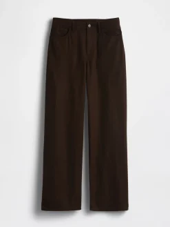 Linen-Cotton Wide-Leg Pants